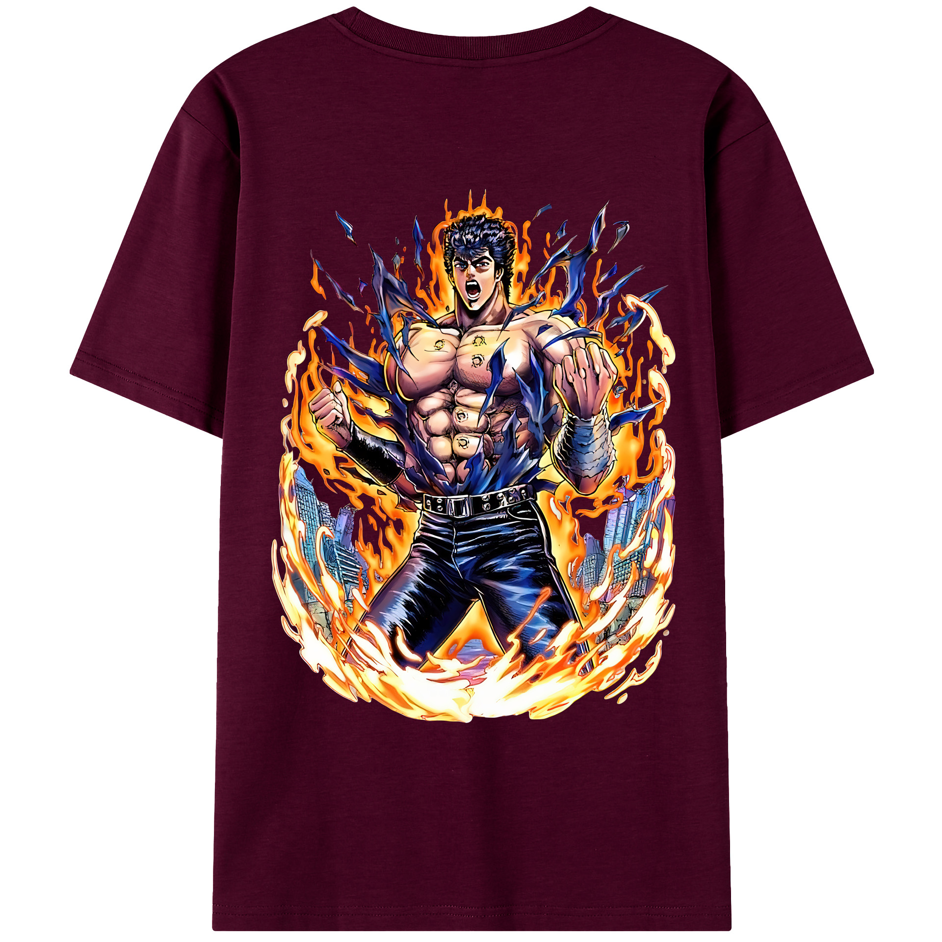（画像用） 北斗の拳 Fist of the North Star レディース半袖Tシャツ(バックプリント)